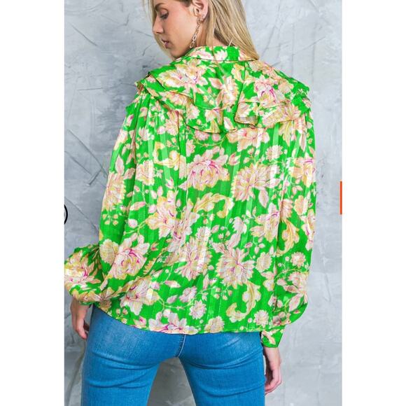 FLYING TOMATO - STUCK‎ ON AN ISLAND WOVEN TOP size Small - Picture 2 of 7